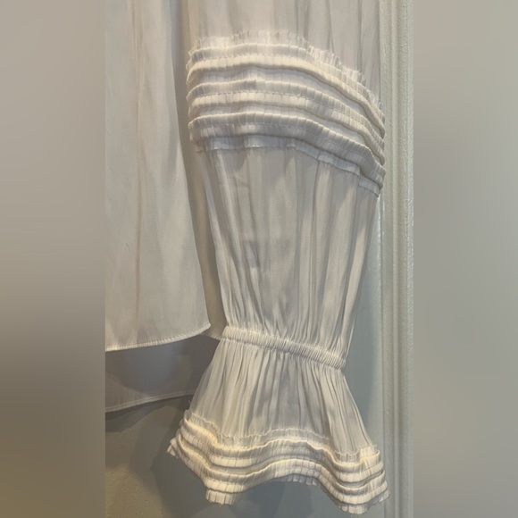 NWT RAMY BROOK Finn Blouse Top Ladder Lace Trim White Small - Picture 8 of 9